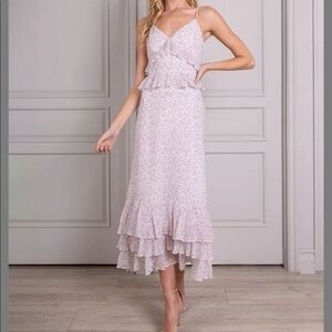 SENLIS Nora ruffled sleeveless maxi dress brand new!!!